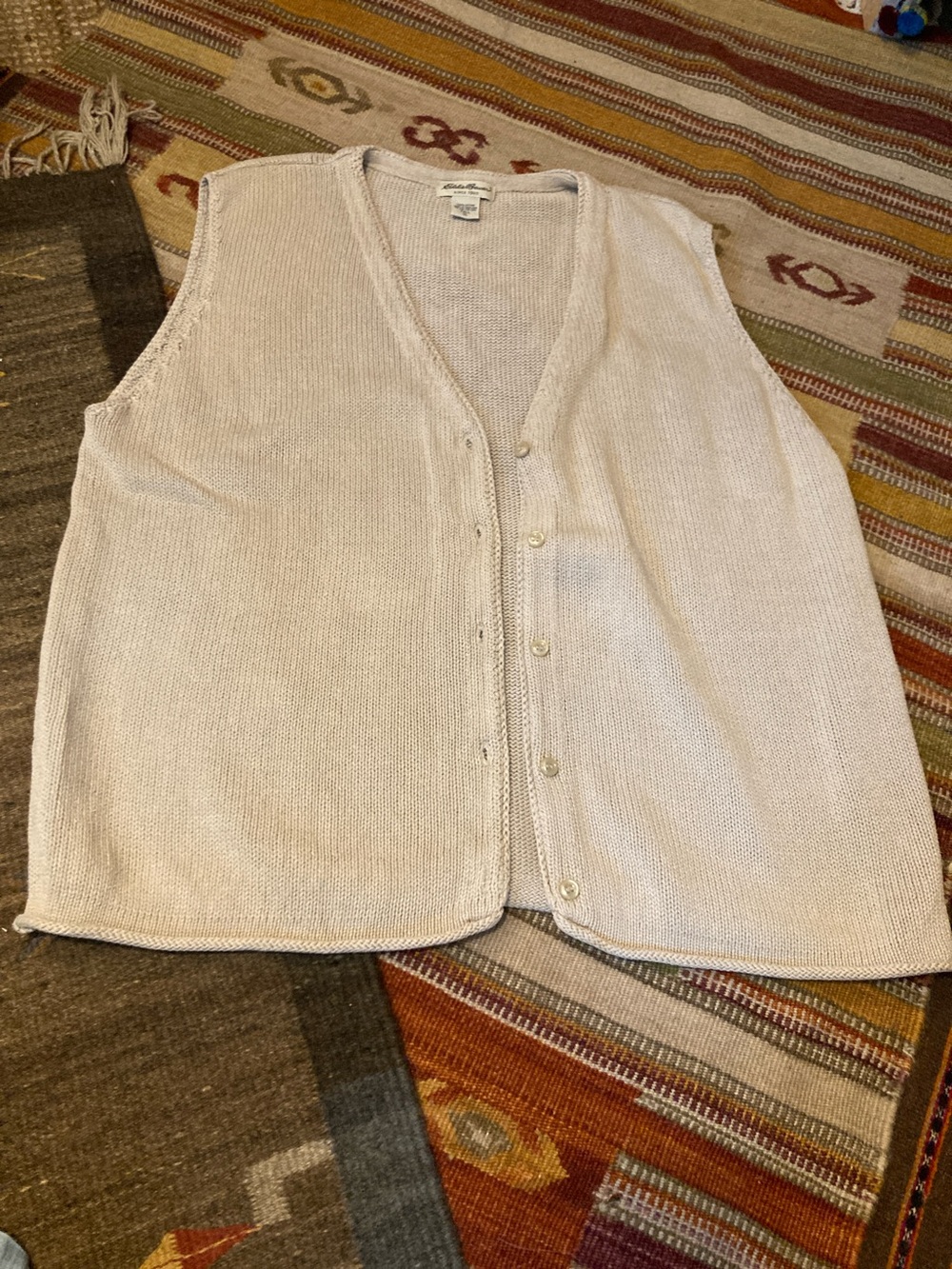 Eddie Bauer cotton knit vest
